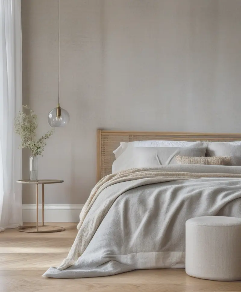 Scandinavian style bedroom styled with AInteriors interior design tool