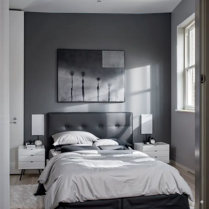 A room designed in the Modern style using AInteriors interior design app.