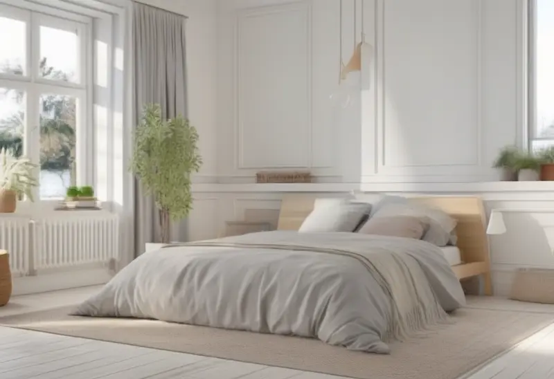 A room designed in the Scandinavian style using AInteriors interior design app.